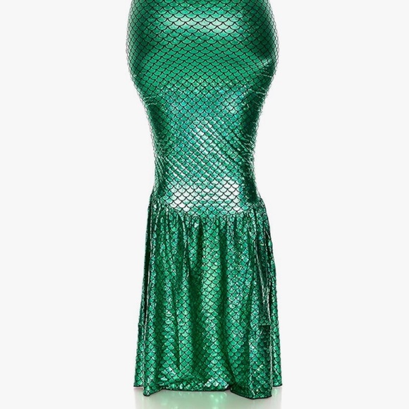 Forplay Green Mermaid Skirt XS /S with 2 sequined tube tops- 3 pieces included - Picture 2 of 13